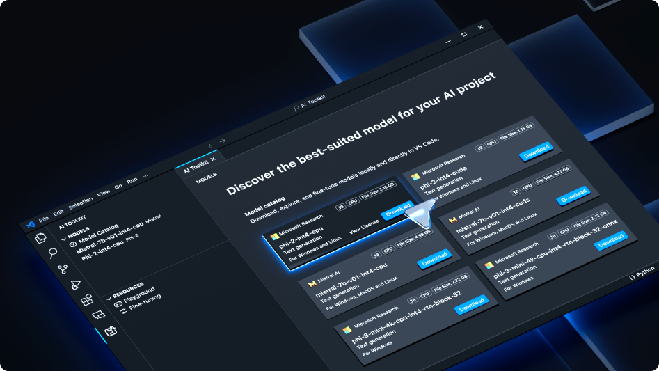 VS Code AI 工具包的图像